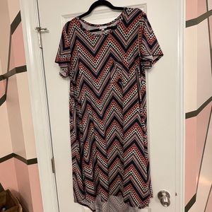 Large Chevron Legging Material Carly Dress